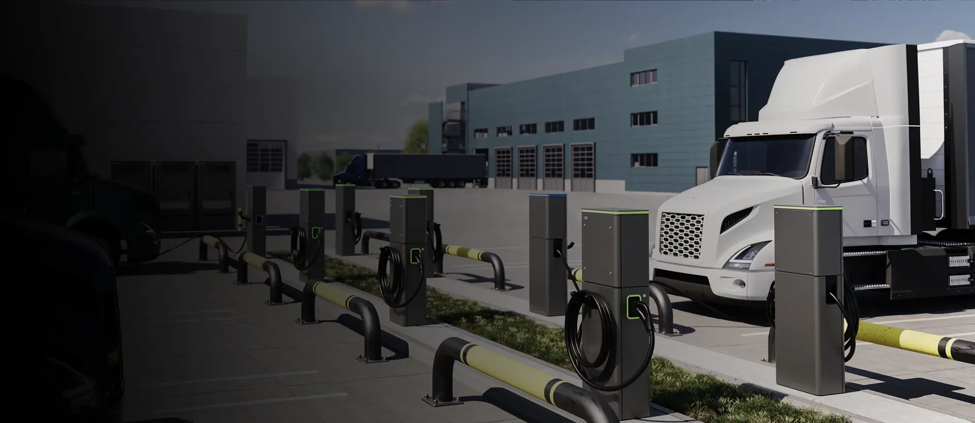 Truck next to multiple HVC