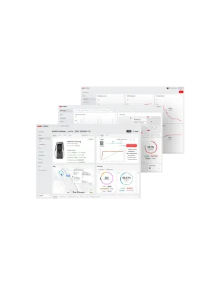 Three dashboards showcasing charging network data on the Asset Management platform