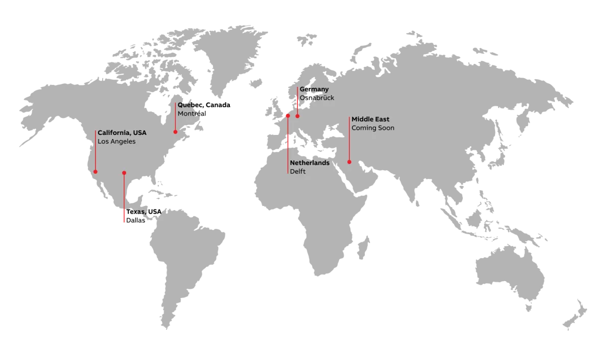 World Map with ABB trainings center
