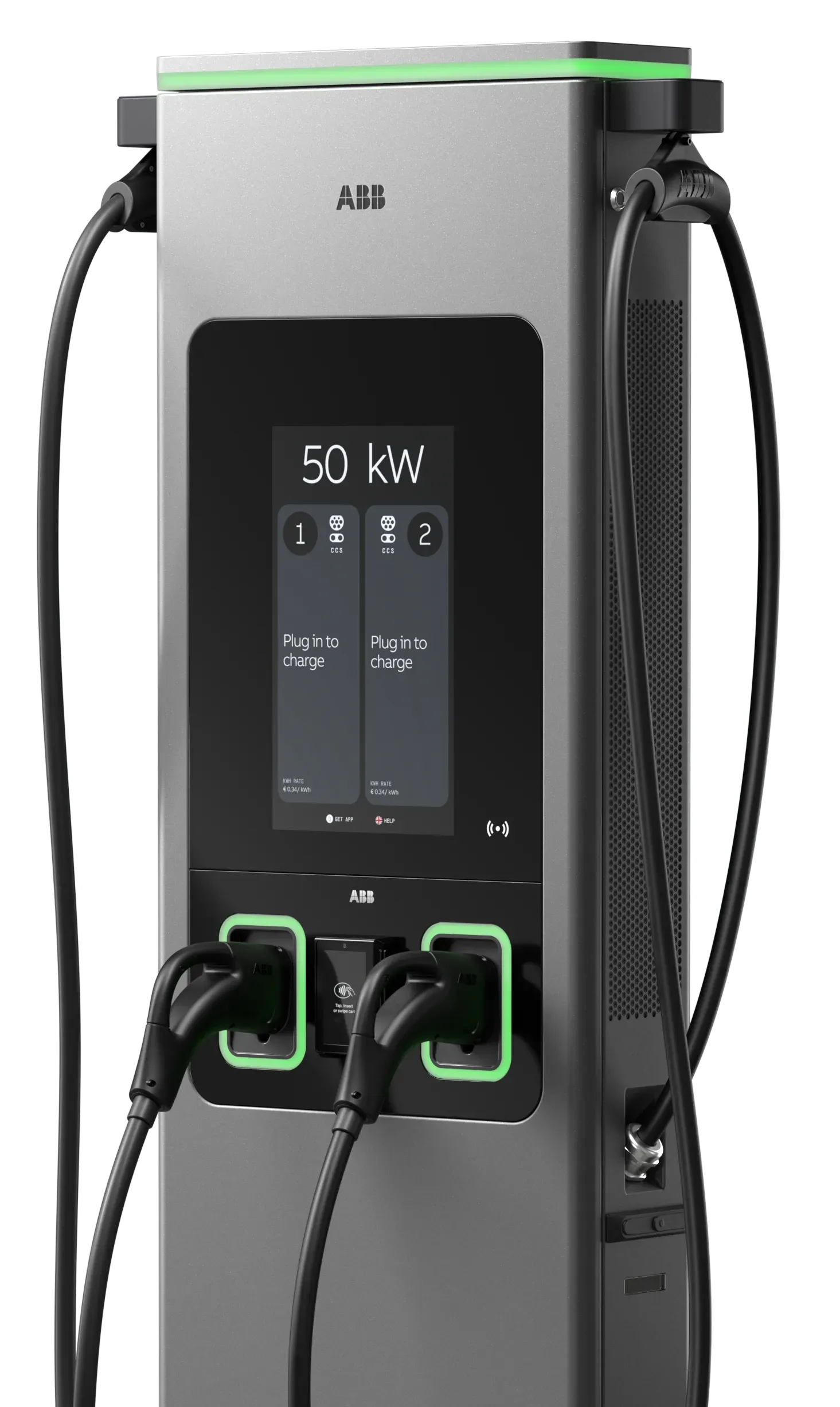 Right-facing view of the All-in-One C50 charger