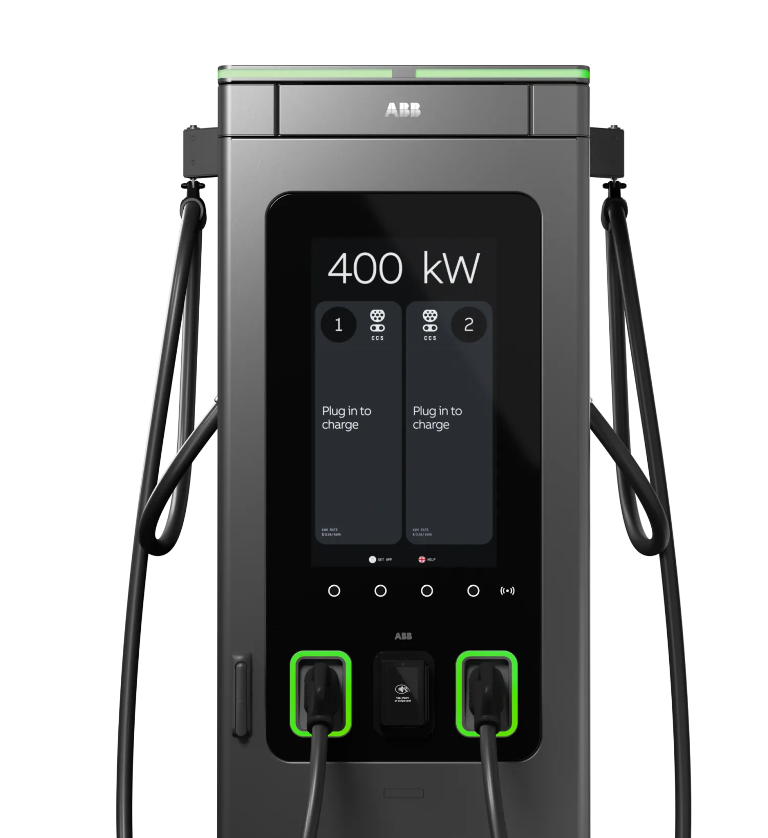 Frontal view of the All-in-One A400 charger