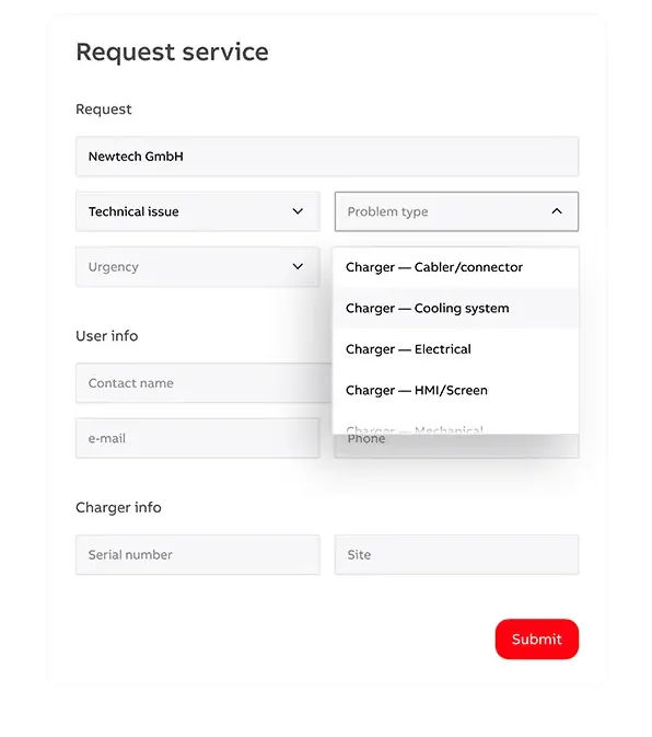 Service request ticket found on the Asset Management Platform
