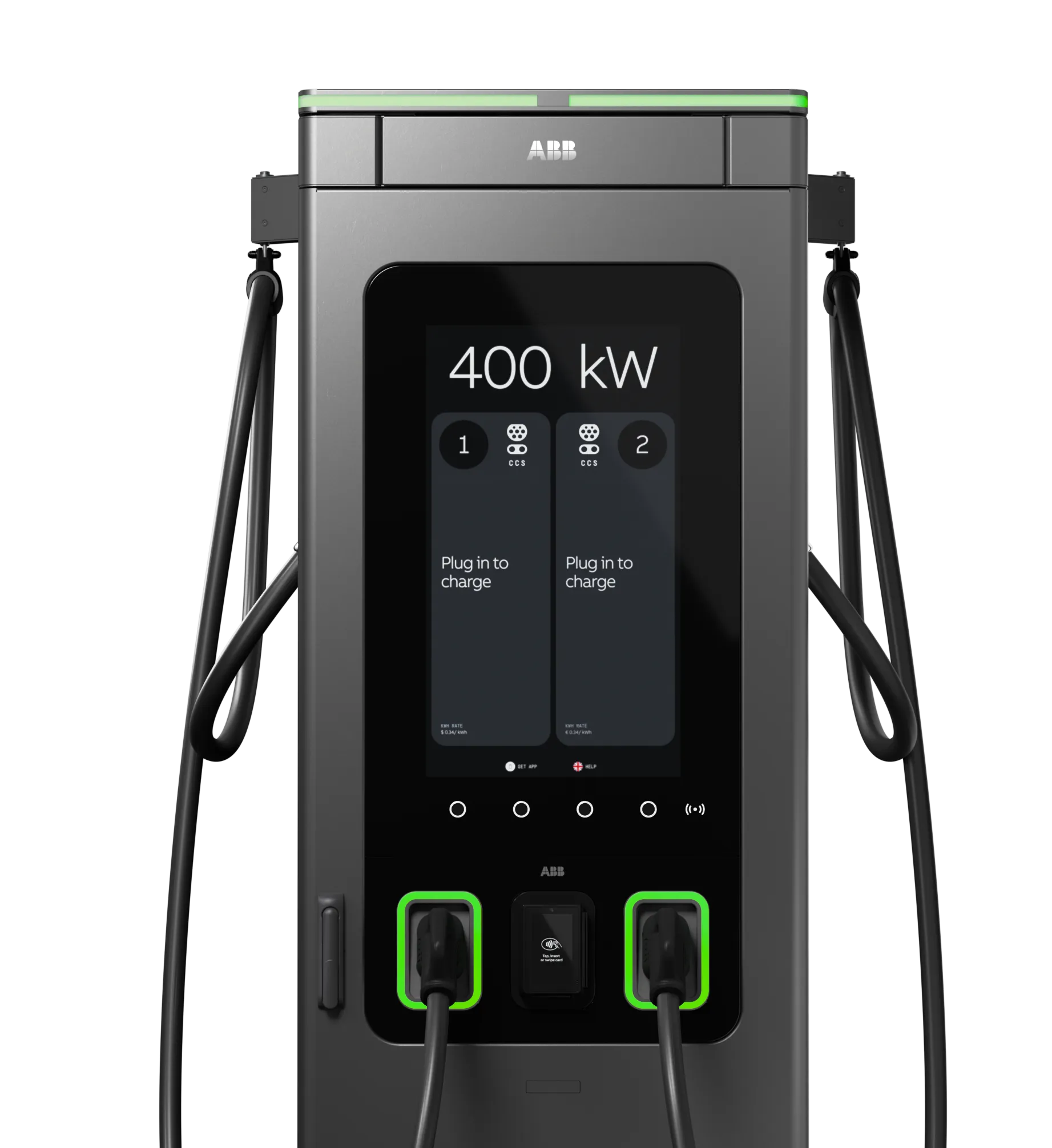 Frontal view of the All-in-One A400 charger